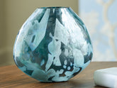 Warmstead Furniture - Ashley Furniture - Cartshaw Vase - Vase / Iridescent Teal - A2000738